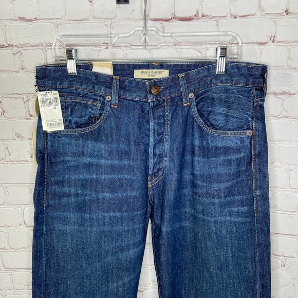 Levis Ruler Straight Jeans Sweet Blue Dark Wash - Picture 3 of 8